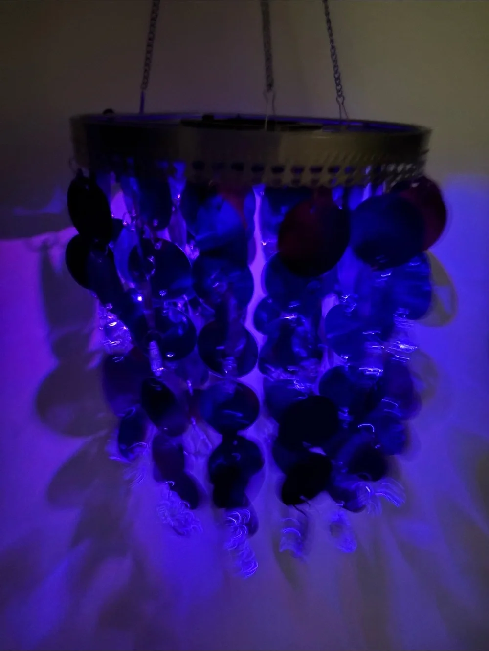 Anywhere Lighting LED Purple Shimmer Chandelier Coloring Changing Exhart New
